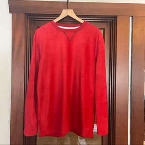 Izod Mens Fluffy Long Sleeve Pajama Shirt size large